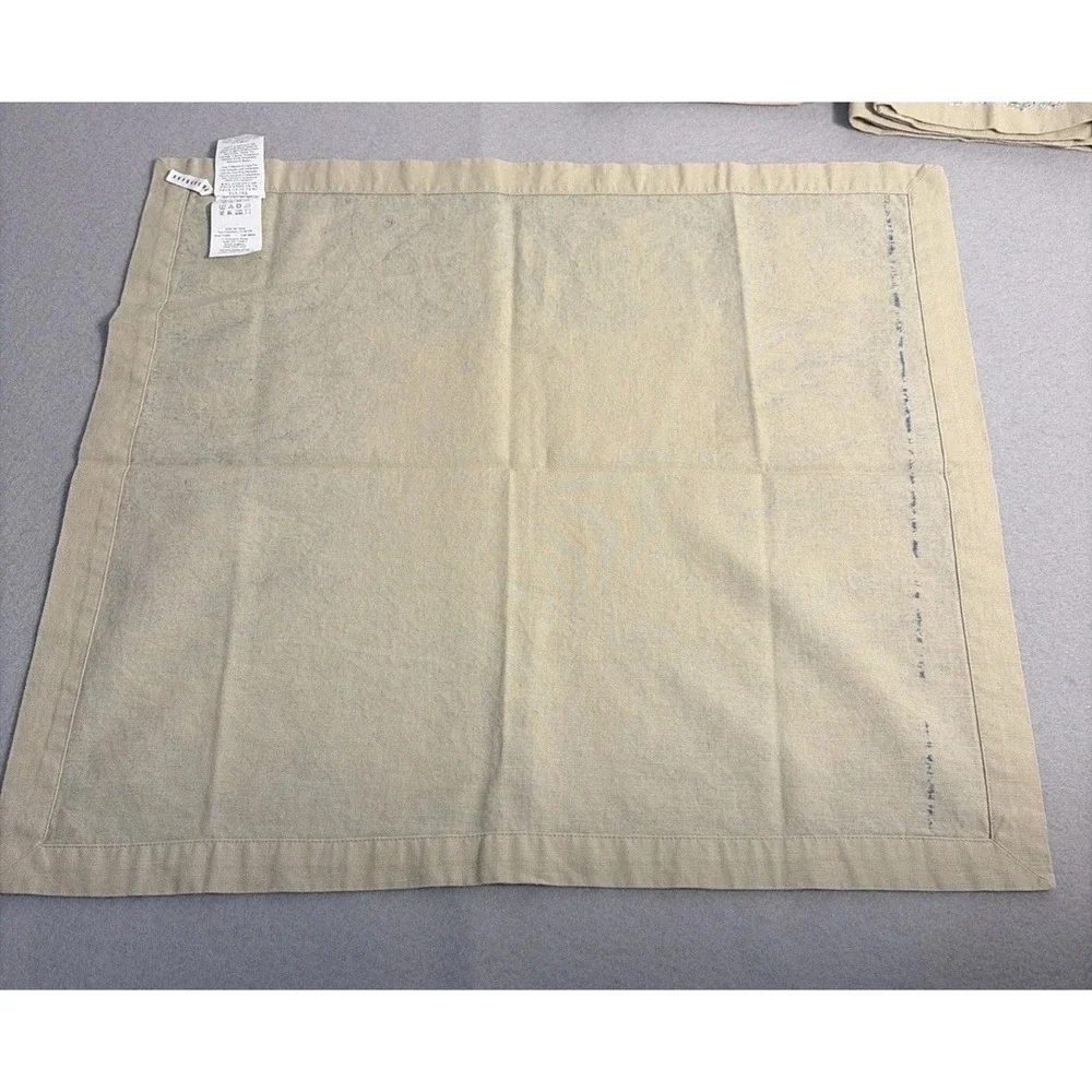 Pottery Barn Paisley Linen Cotton Blend Napkins Set Of 8